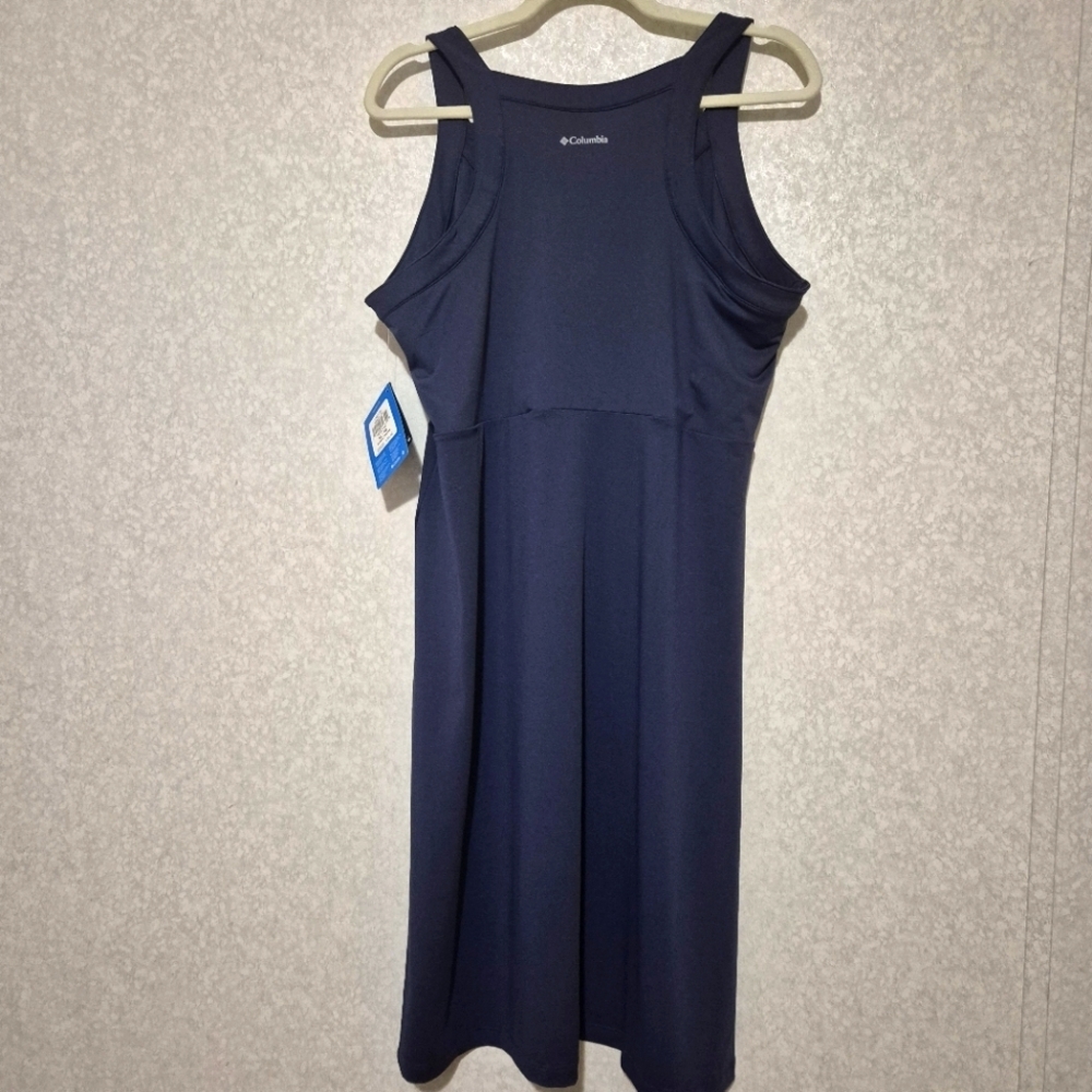 NEW..COLUMBIA...Blue Midi Scoop Neck Sleeveless Sundress..SIZE:XL - Picture 8 of 12
